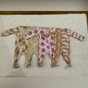 BUNDLE Kate quinn zipped footed onesie bundle of 4